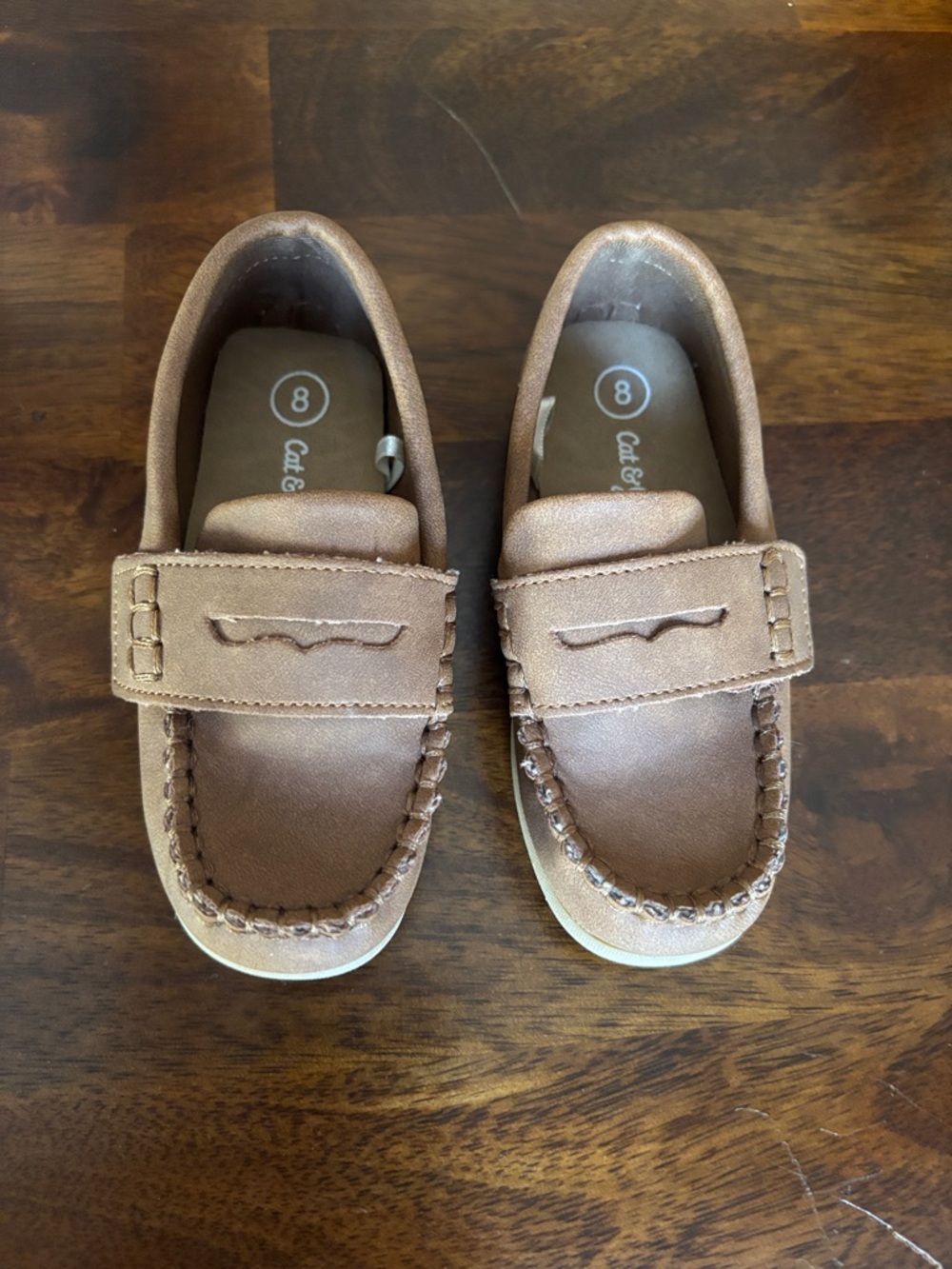Cat & Jack Brown Kids' Slip-On Moccasin Loafers